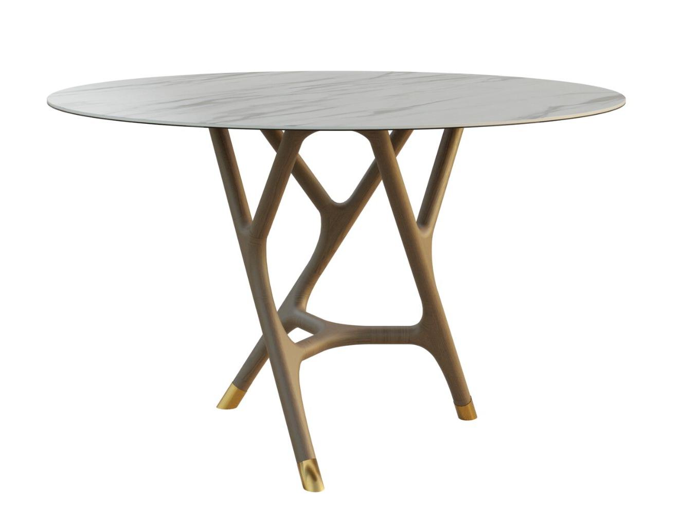 Joyce Round White Ceramic Artisan Dining Table