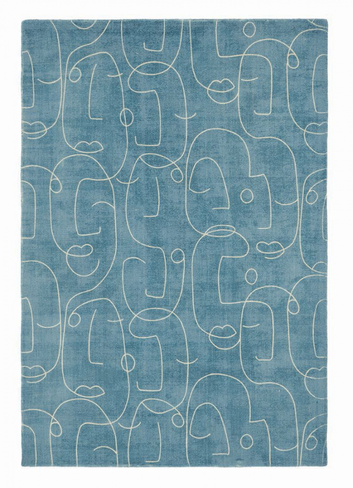 Teal Handwoven NZ Wool Rug ☞ Size: 250 x 350 cm