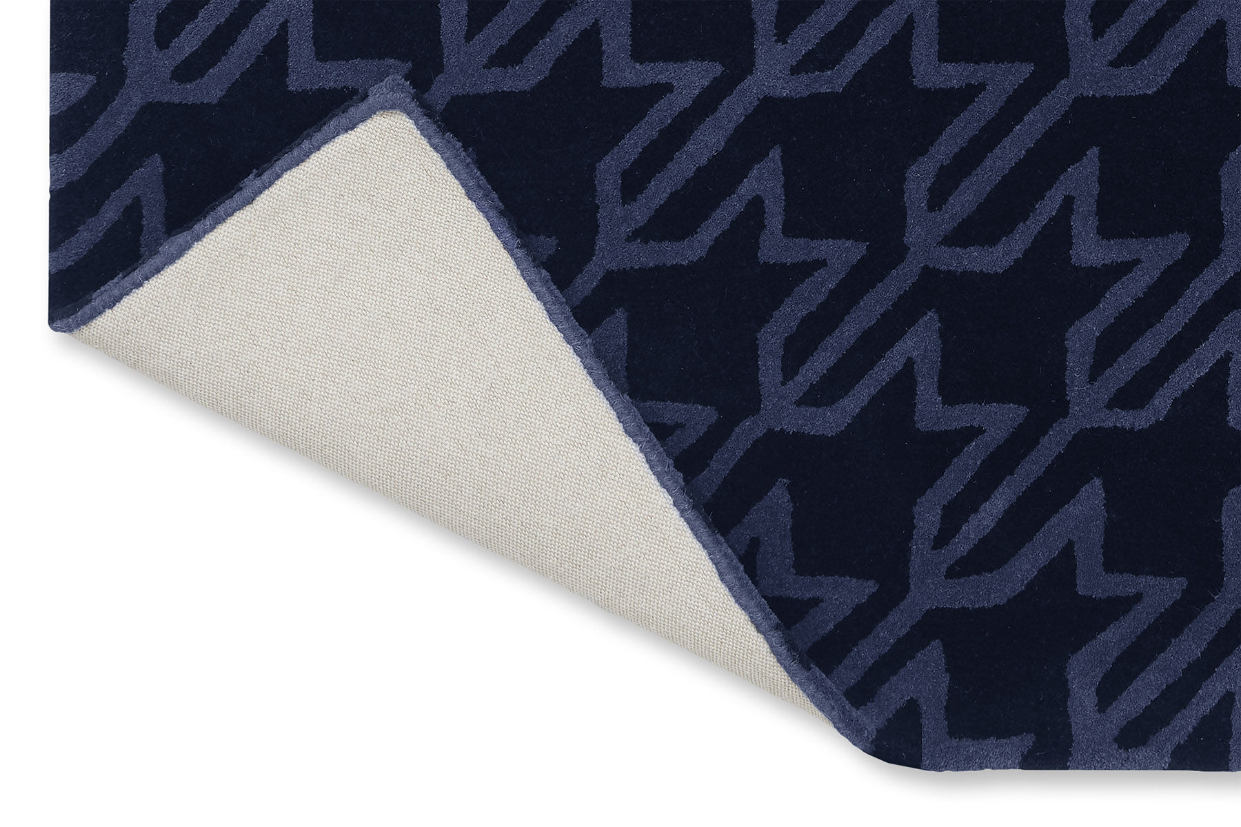 Houndstooth Dark Blue Designer Rug | Size: 200 x 280 cm