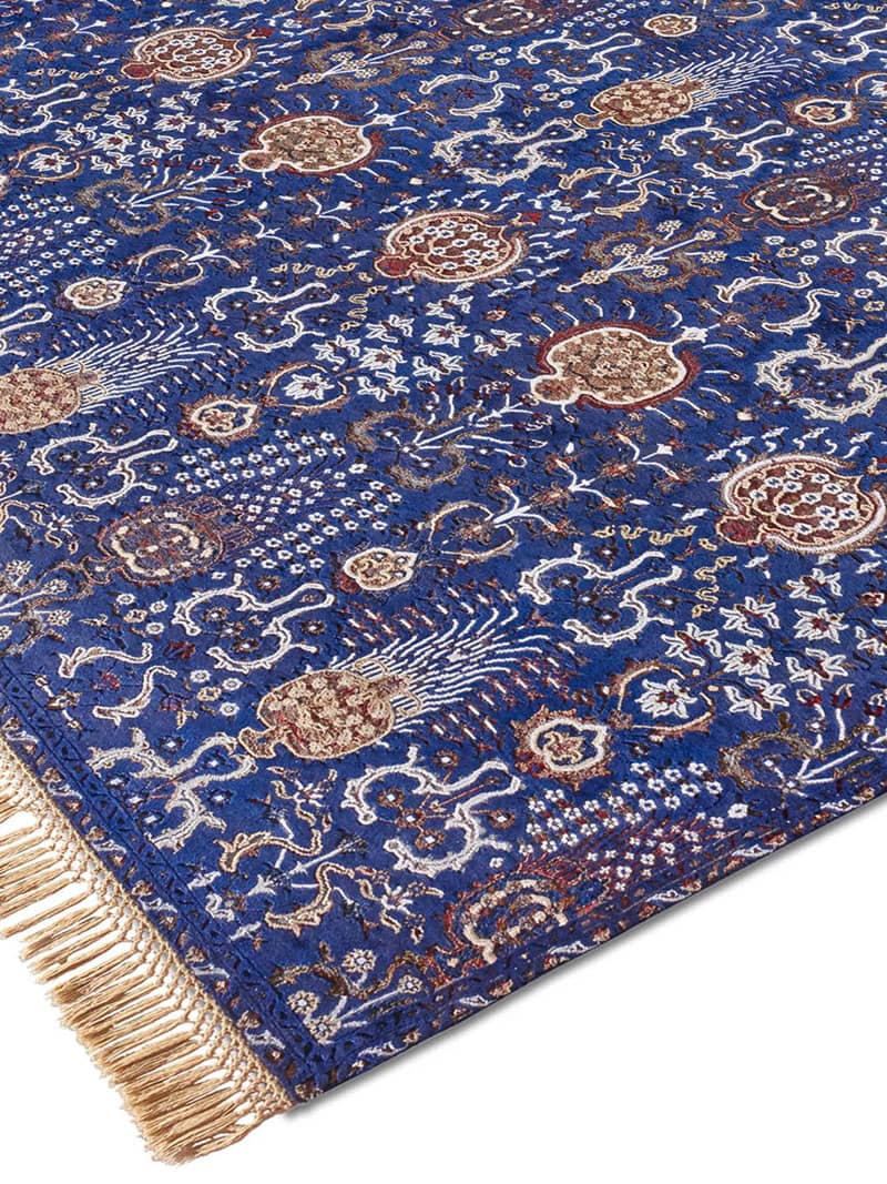 Isfahan Blue Wool & Silk Rug | Size: 300 x 400 cm