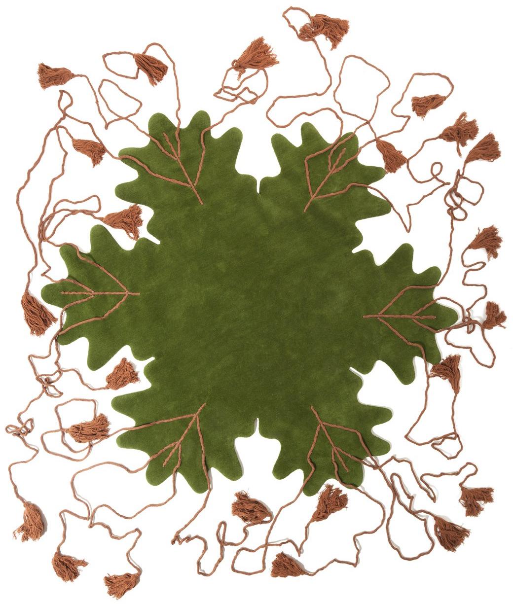 Big Leaf Designer Wool Rug