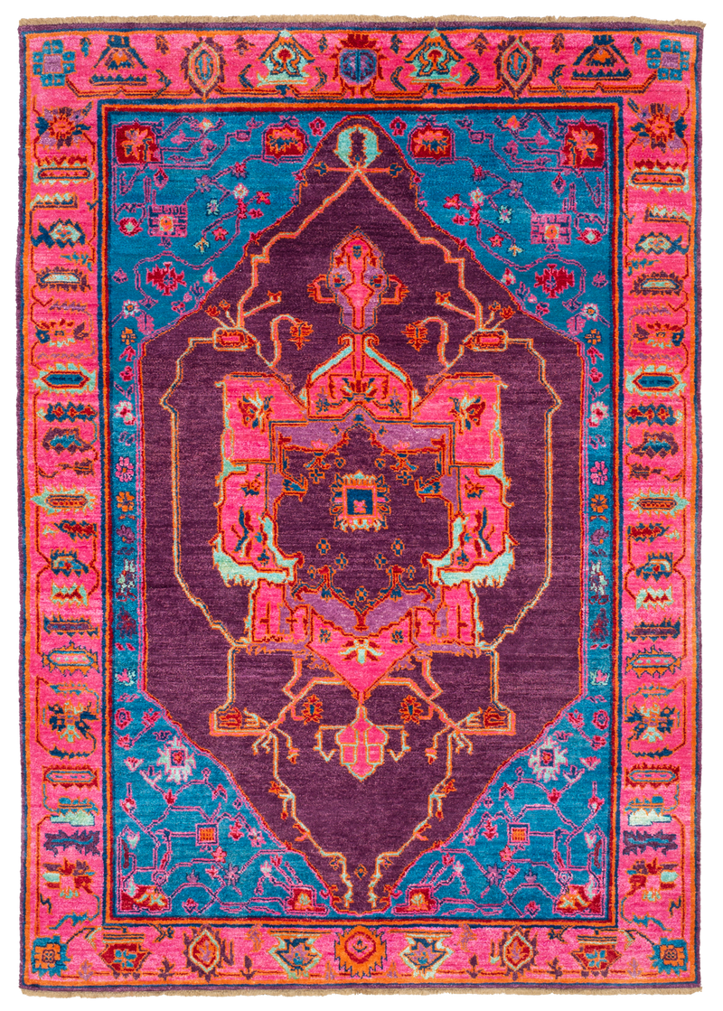 Wool / Silk Oriental Designer Rug