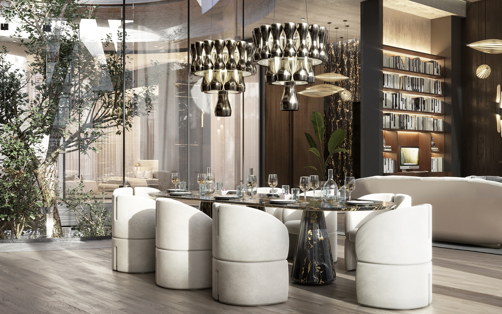 Regal Crown Chandelier Suspension Lamp - 4