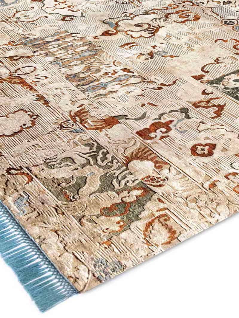 Dragon Hand-Knotted Silk / Wool Rug