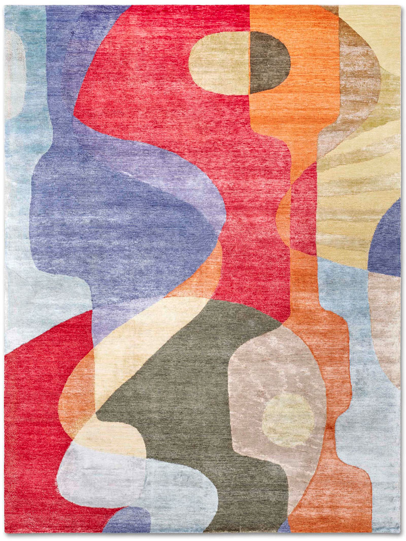 Original Hand-Knotted Silk / Wool Rug