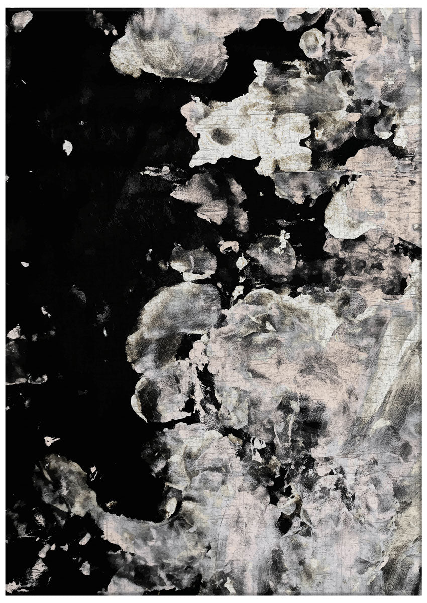 Late Black Puddle Jacquard Belgian Rug | Size: 170 x 240 cm