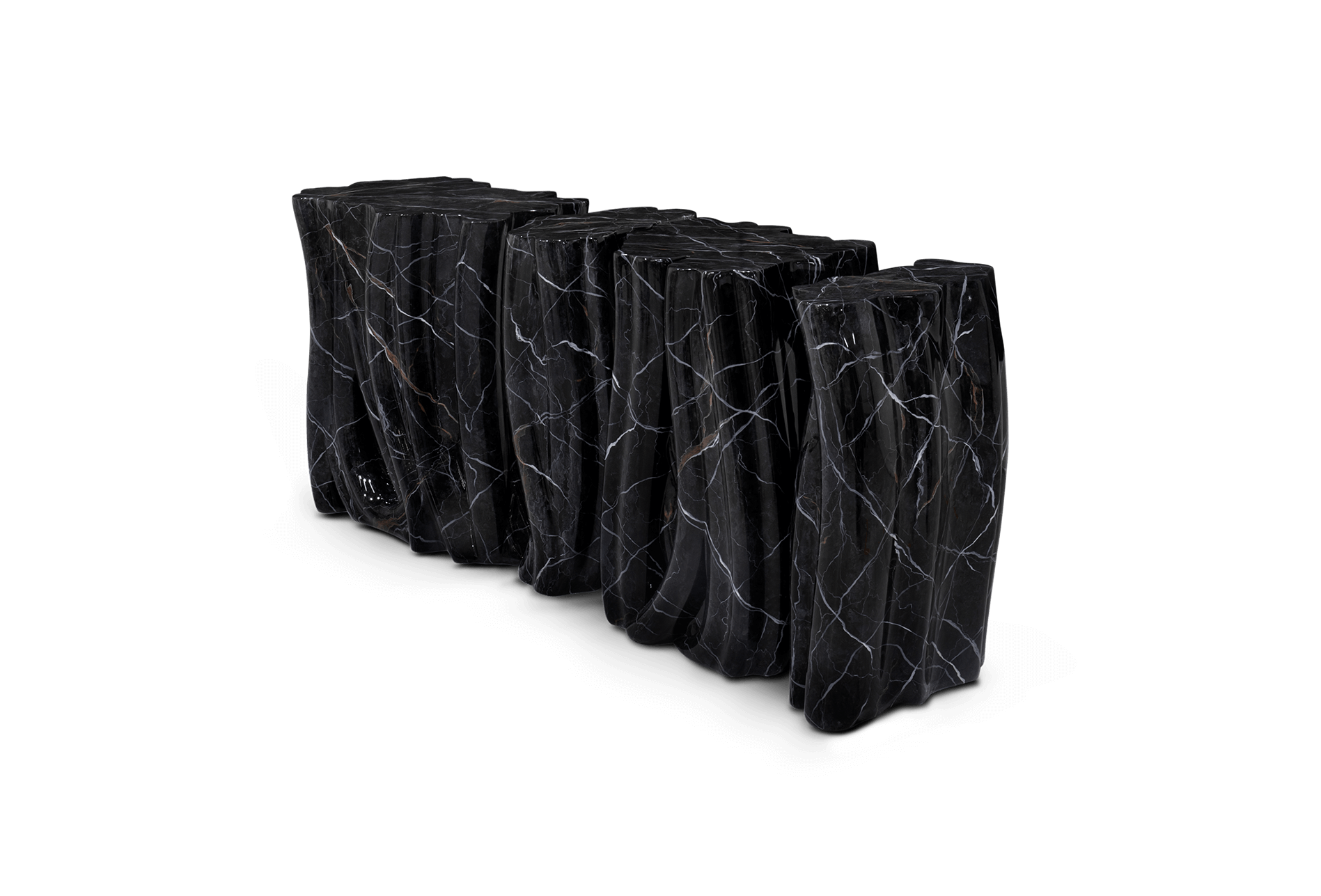 Monochrome Faux-Marble Elite Sideboard