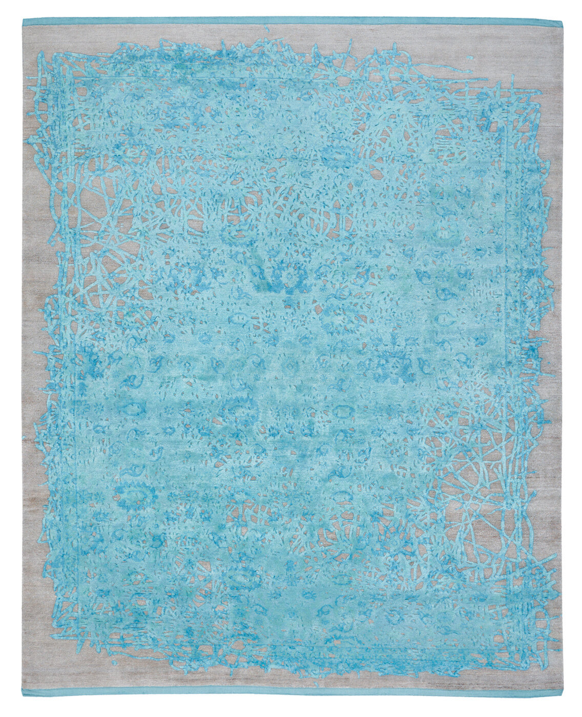 Bidjar Hand-woven Aqua Luxurious Rug