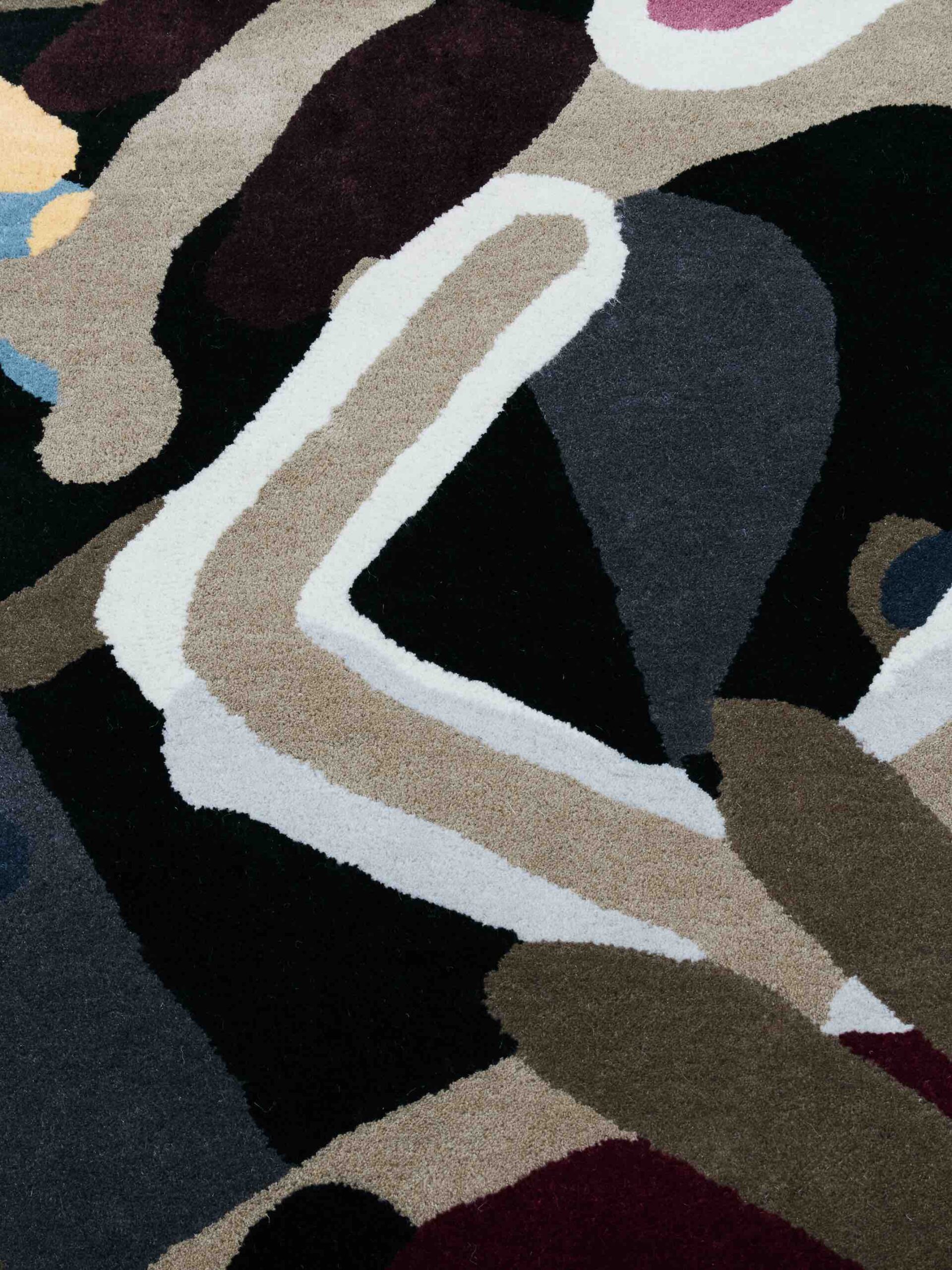 Smoked Wood Designer Wool Rug