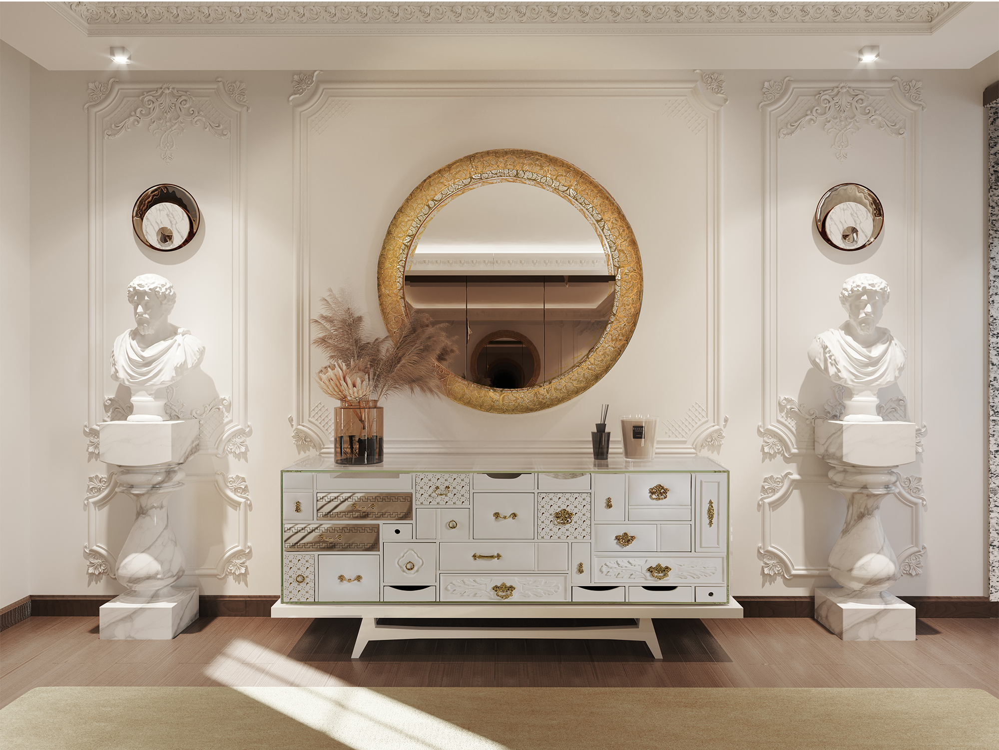 Crown Filigree Designer Mirror