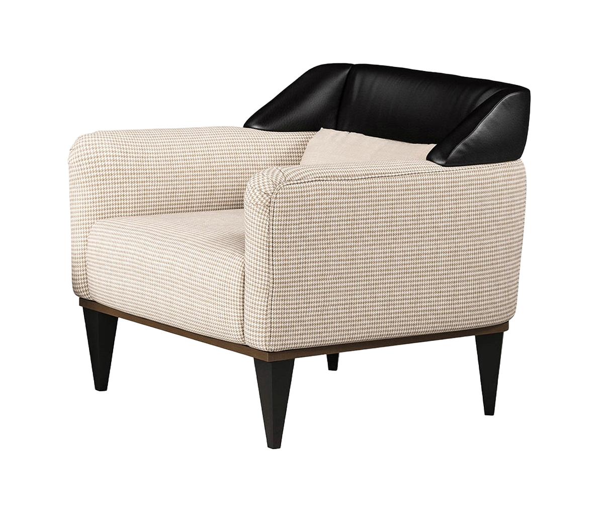 Black / Beige Armchair