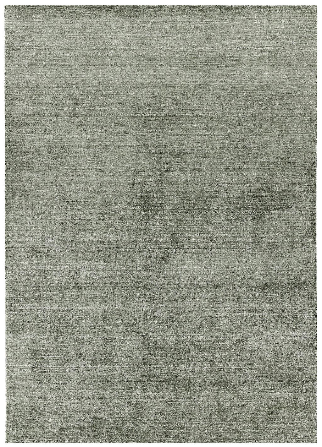 Handwoven Pure Green Silk Rug | Size: 250 x 300 cm