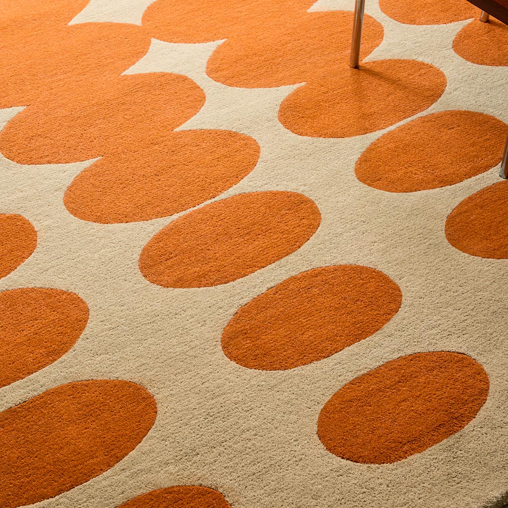 Optical Orange / Sand Rug