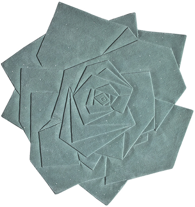 Rose Flower Handwoven Rug | Size: 220 x 220 cm