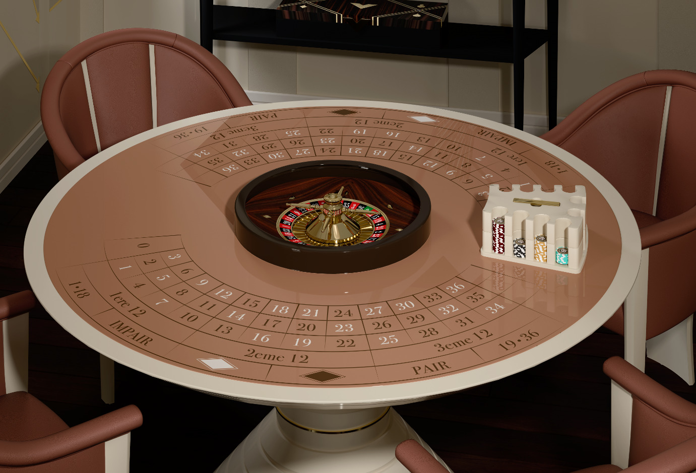 Convivium Imperial Round Roulette Table