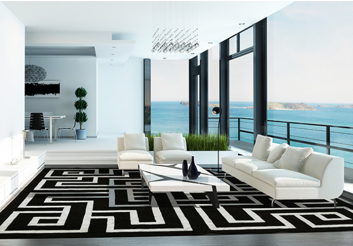 Limited Edition Labyrinth Wool / Bamboo Silk Rug | Size: 200 x 200 cm