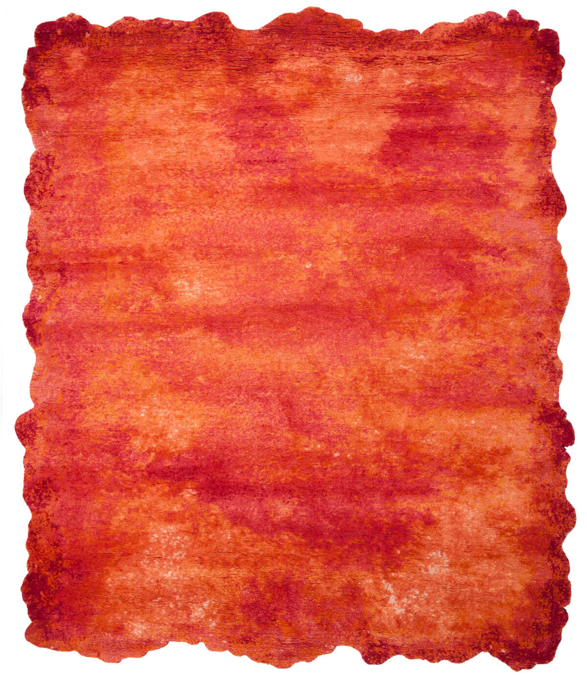 Riot Red Hand-woven Luxury Rug ☞ Size: 250 x 300 cm