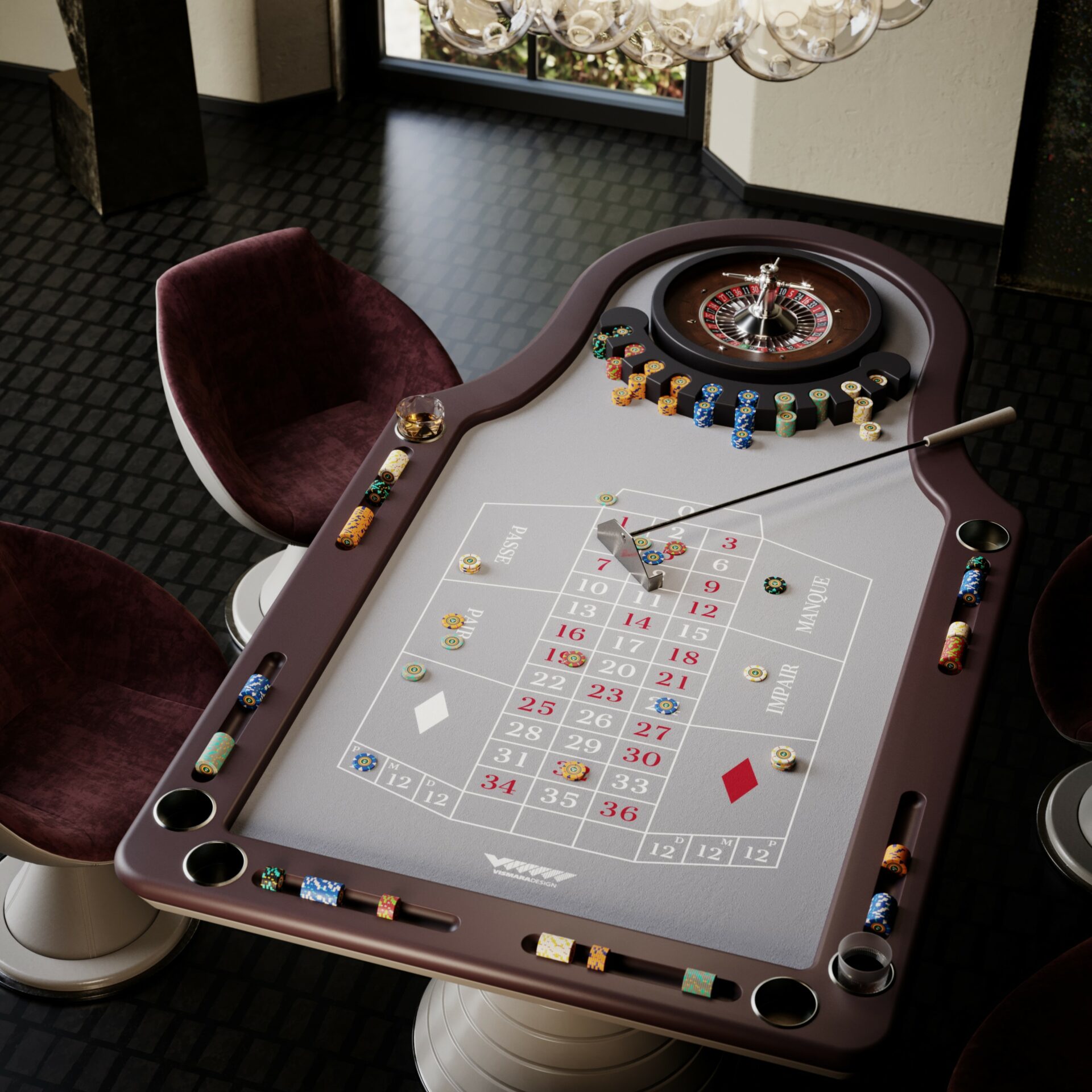 Montecarlo Royal Roulette Table