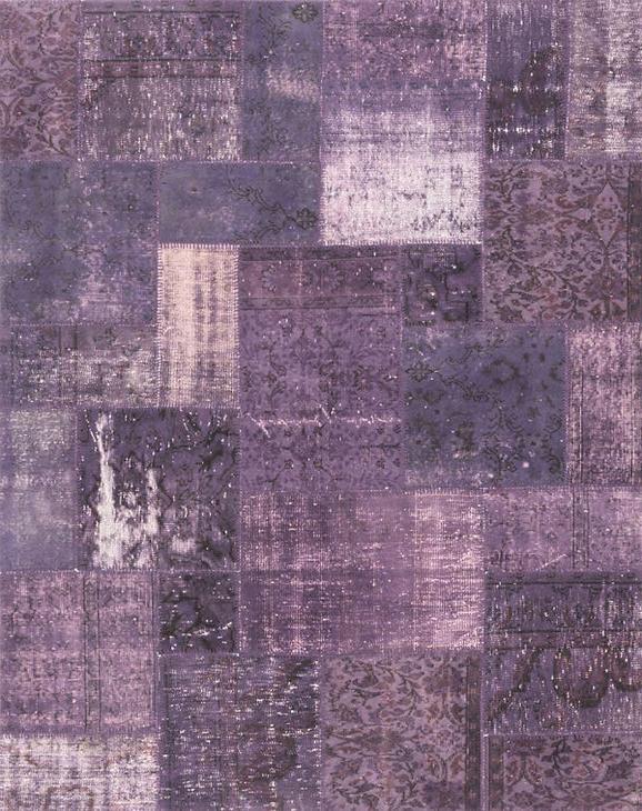 Lilac Patchwork Luxury Rug ☞ Size: 275 x 365 cm