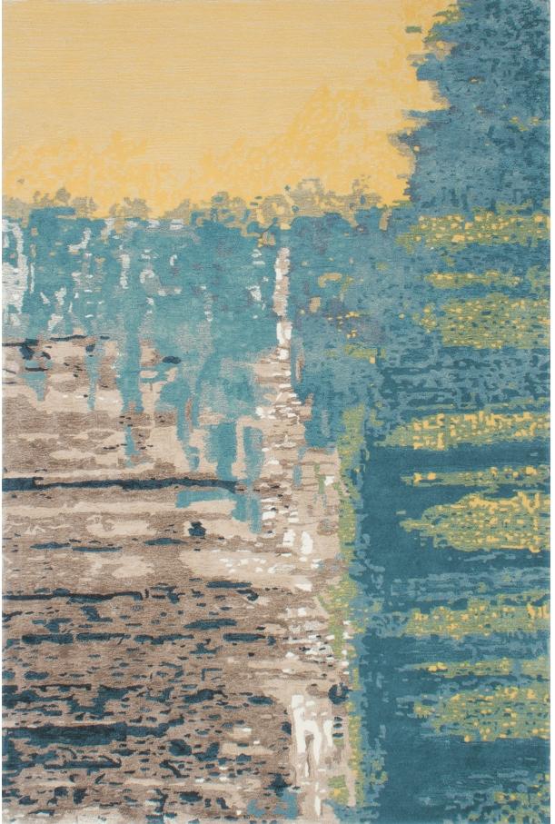 Viscose / Wool Handwoven Abstract Luxury Rug