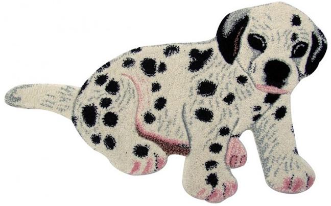 Animals Dog Ivory / Black Handwoven Rug