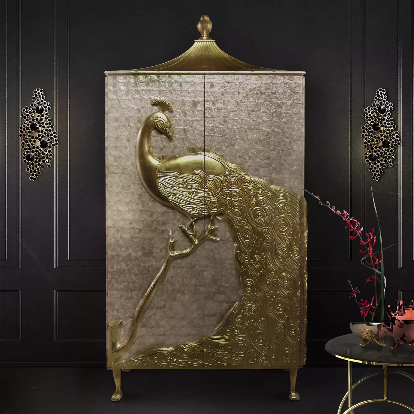 Camilia Mother of Pearl Cabinet