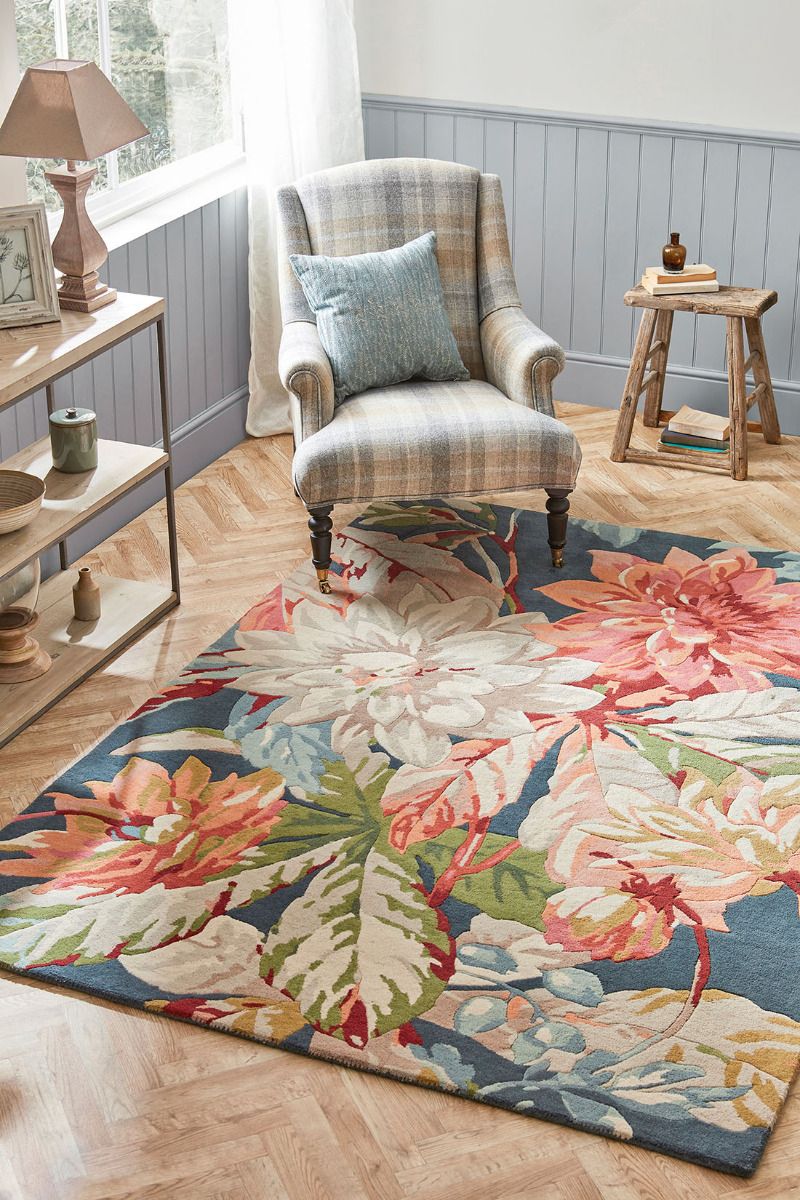Wild Rose Floral Rug