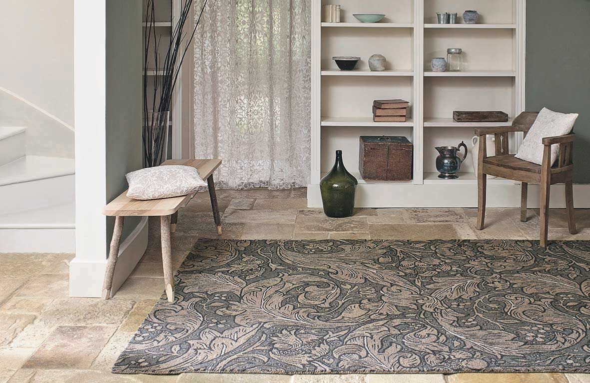 Pure Morris Bachelors Button Charcoal 28205 Rug | Size: 250 x 350 cm
