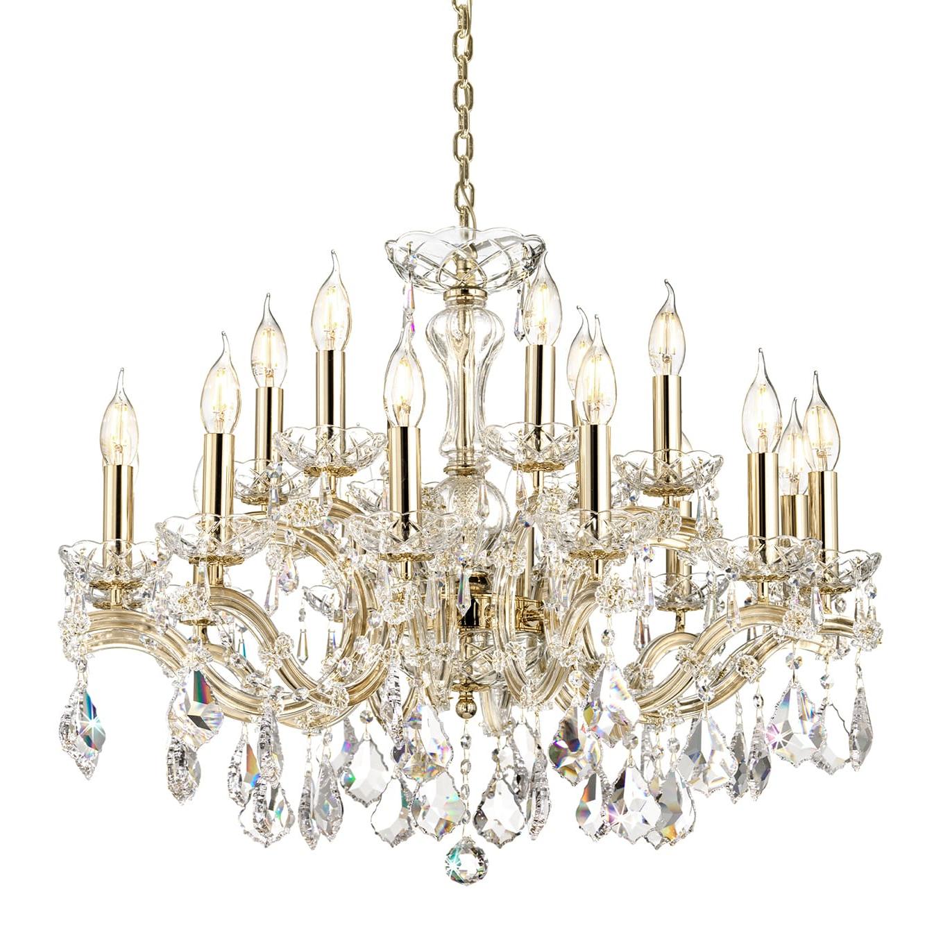 Mariateresa Gold Crystal Chandelier