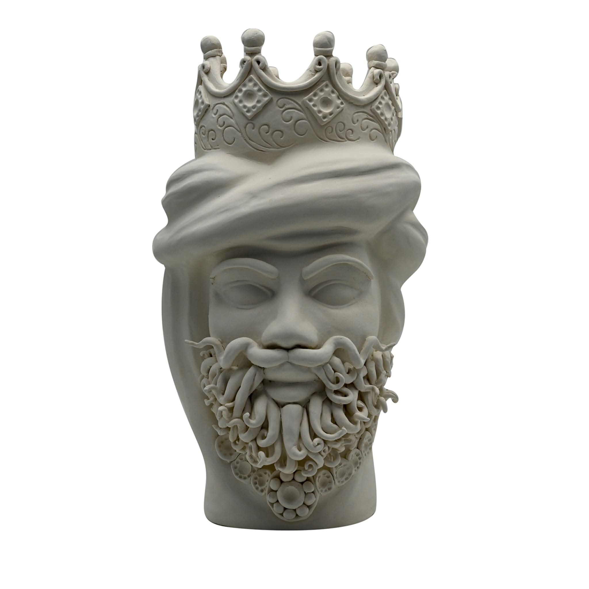 Grey Moor's Head Italian Crafted Sculpture