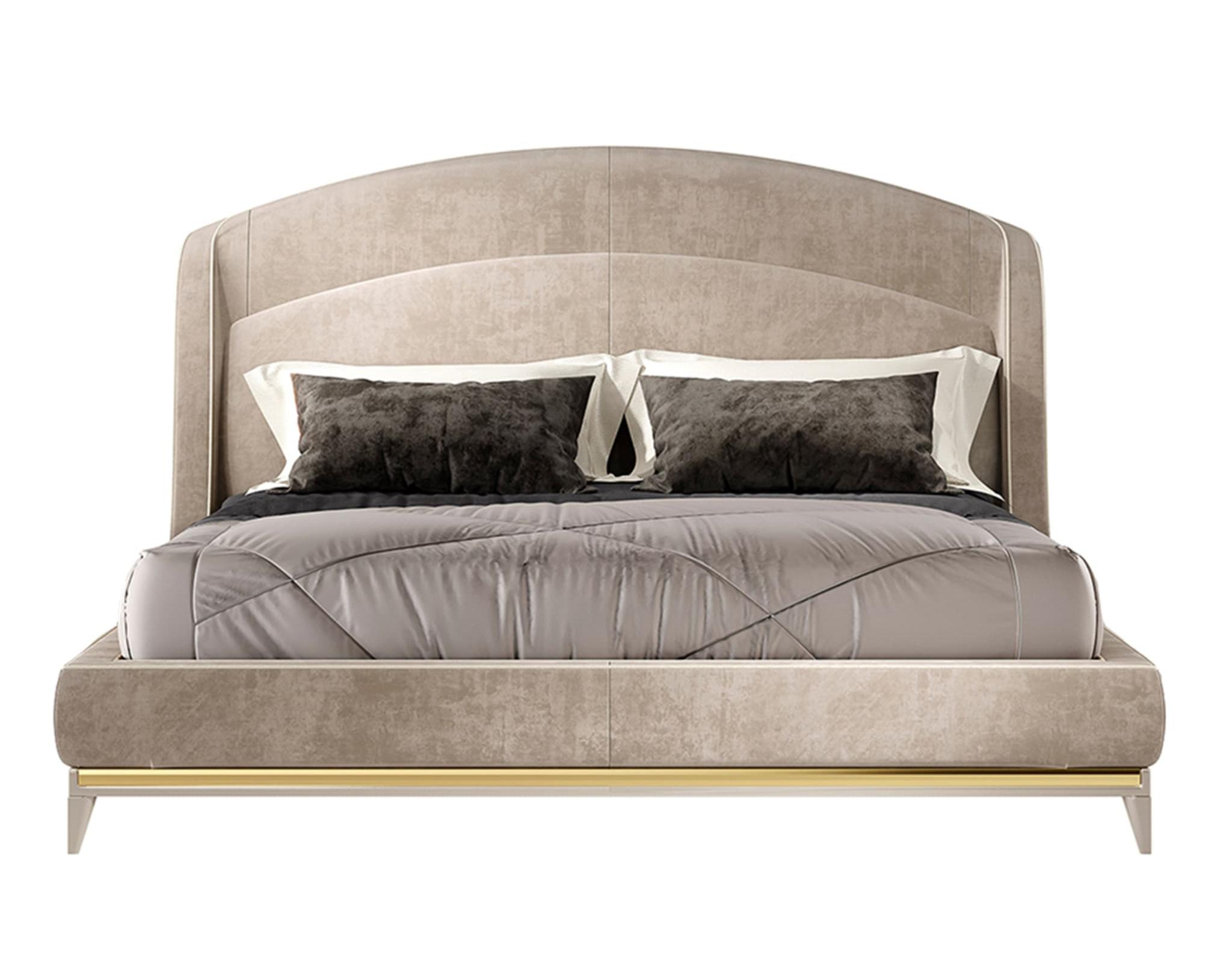 Contemporary Beige Luxury Bed