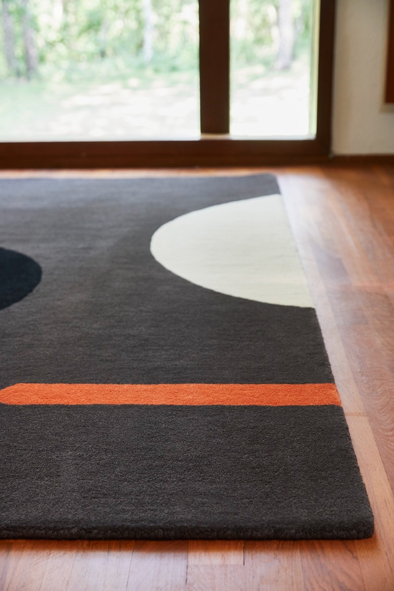 Flower Graphite Rug