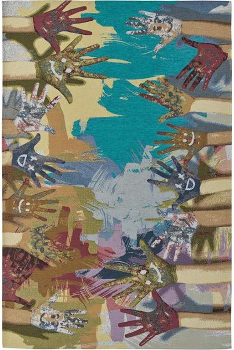 Hands Flat Pile Rug