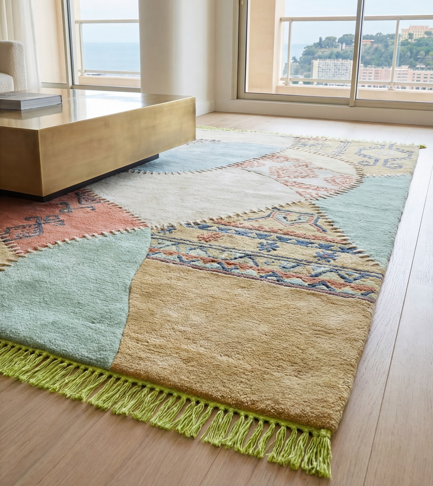 Textile Fragments Light Handwoven Rug