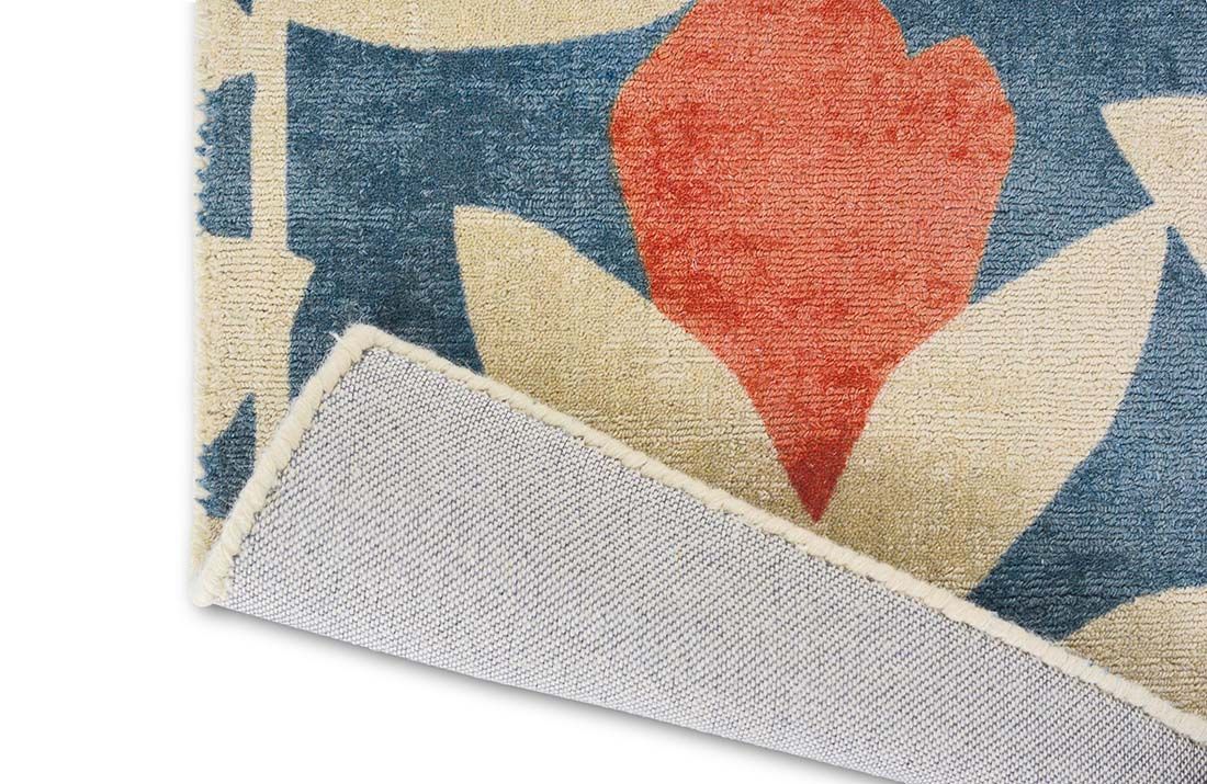 Stem Blue Handwoven NZ Wool Rug