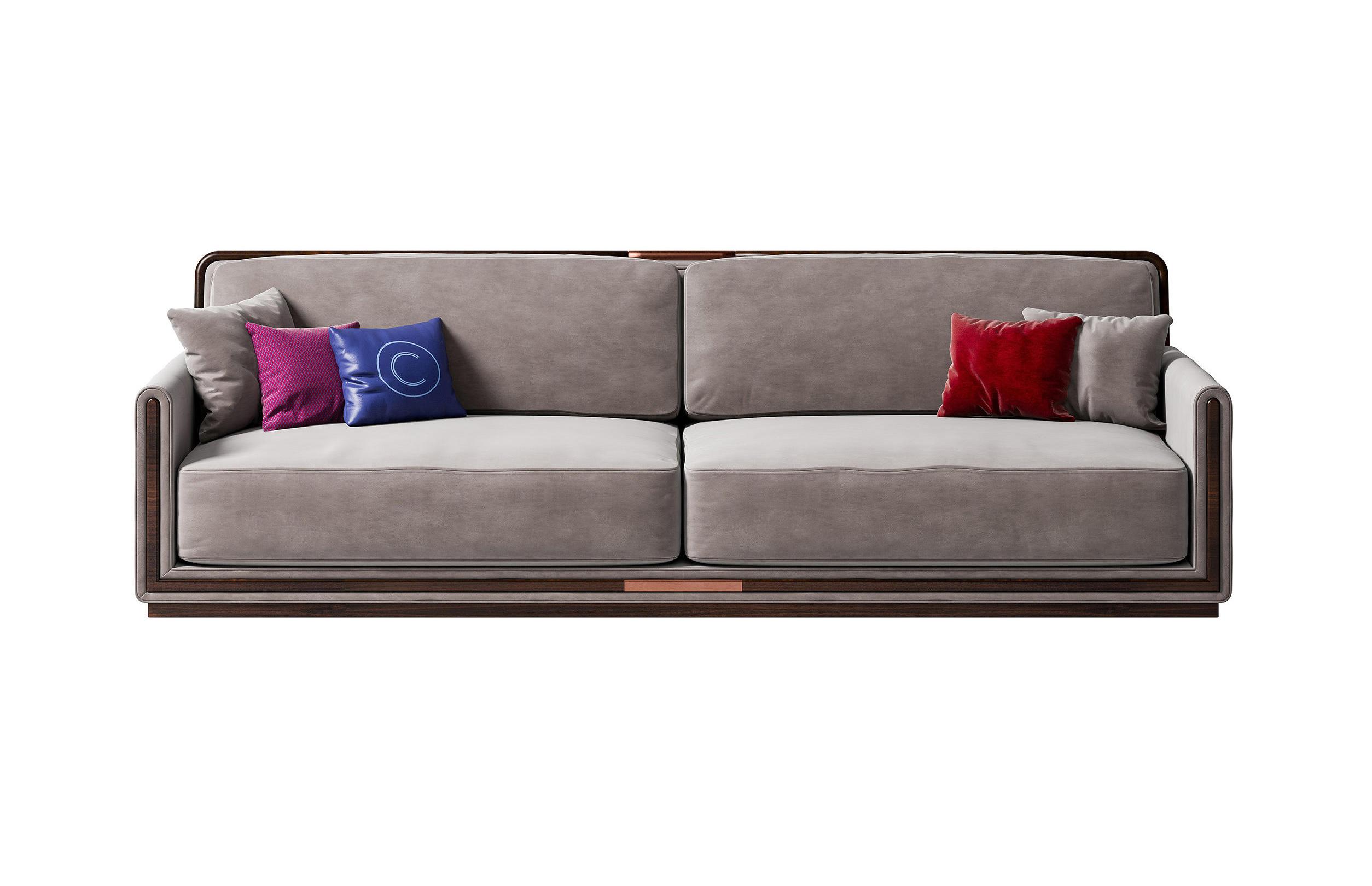 Three-Seater Premium Leather Sofa