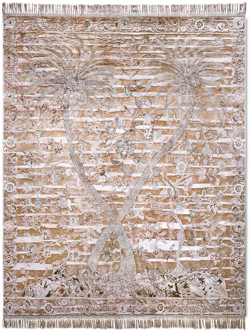 Gold Luxury Silk / Wool Rug | Size: 274 x 365 cm