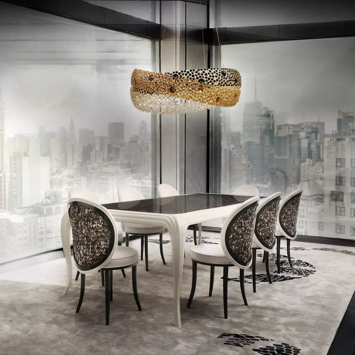 Mistral Exotic Feather Top Table