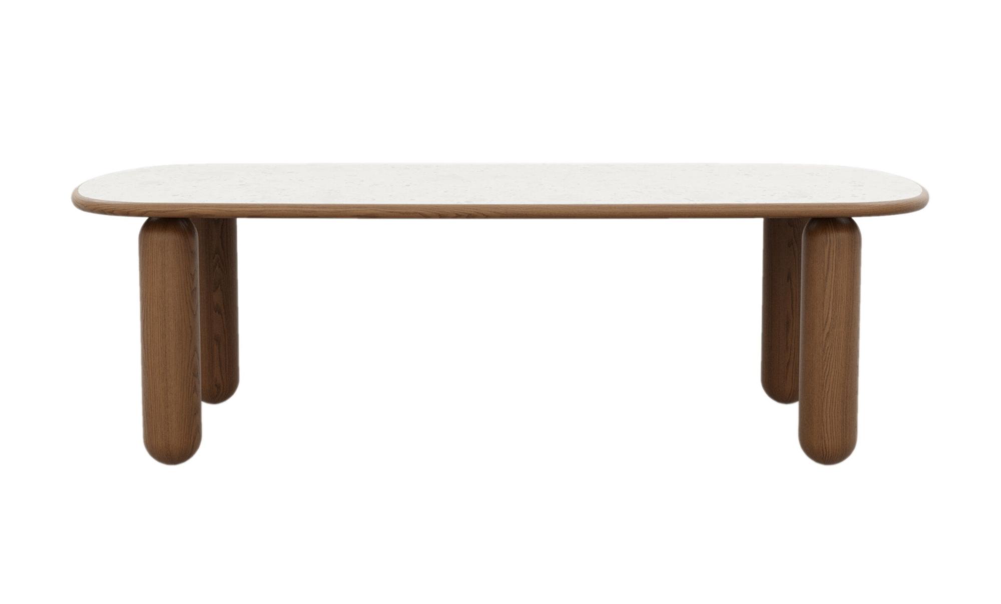 Dolmen Natural Oval Italian Dining Table