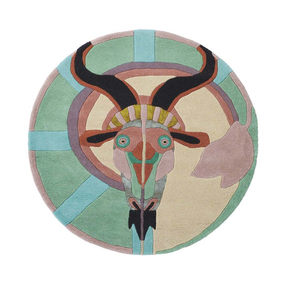Zodiac Capricorn Hand Woven Round Rug