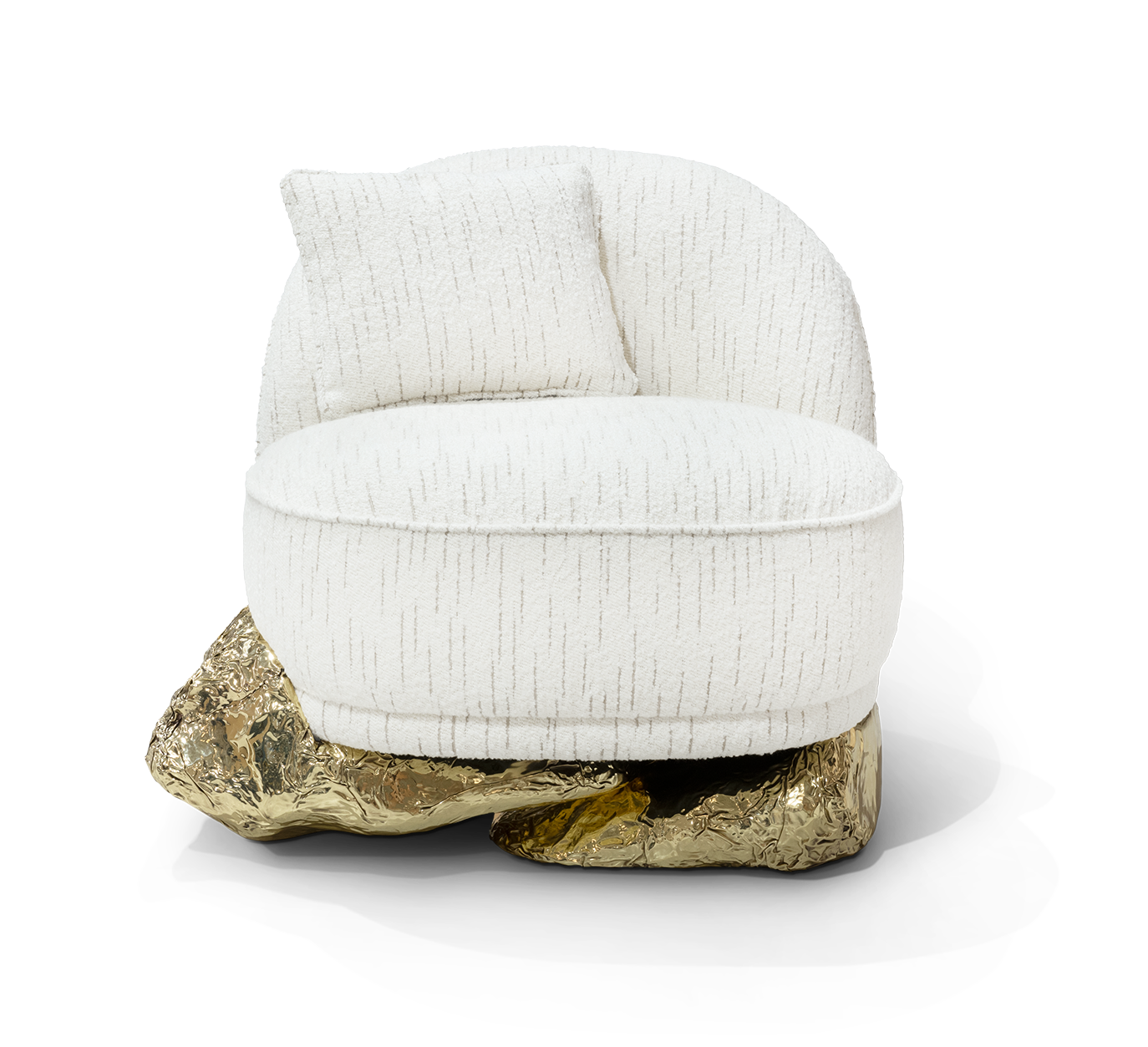 Angora White Designer Armchair