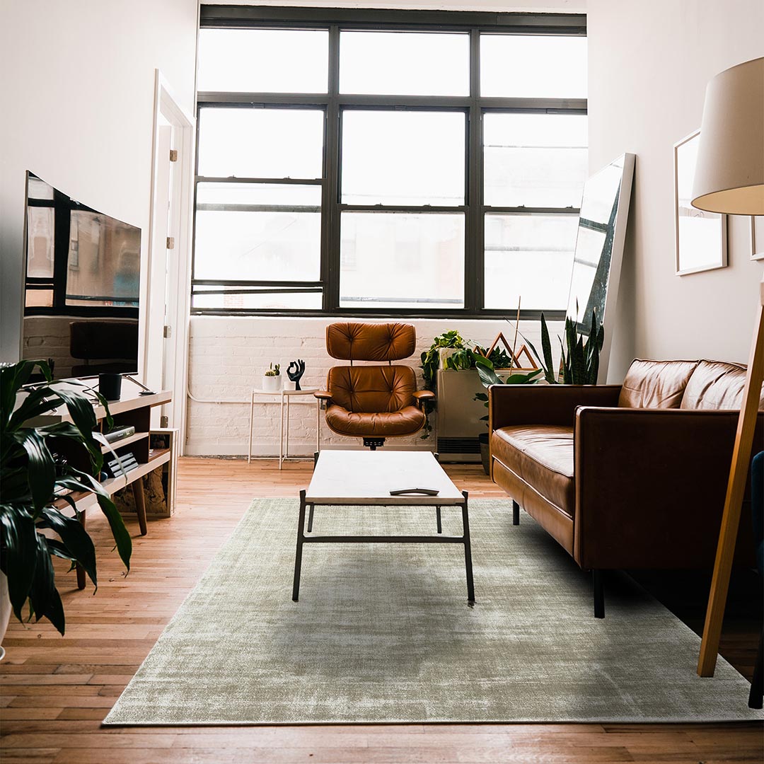 Luce Vetiver Plain Rug
