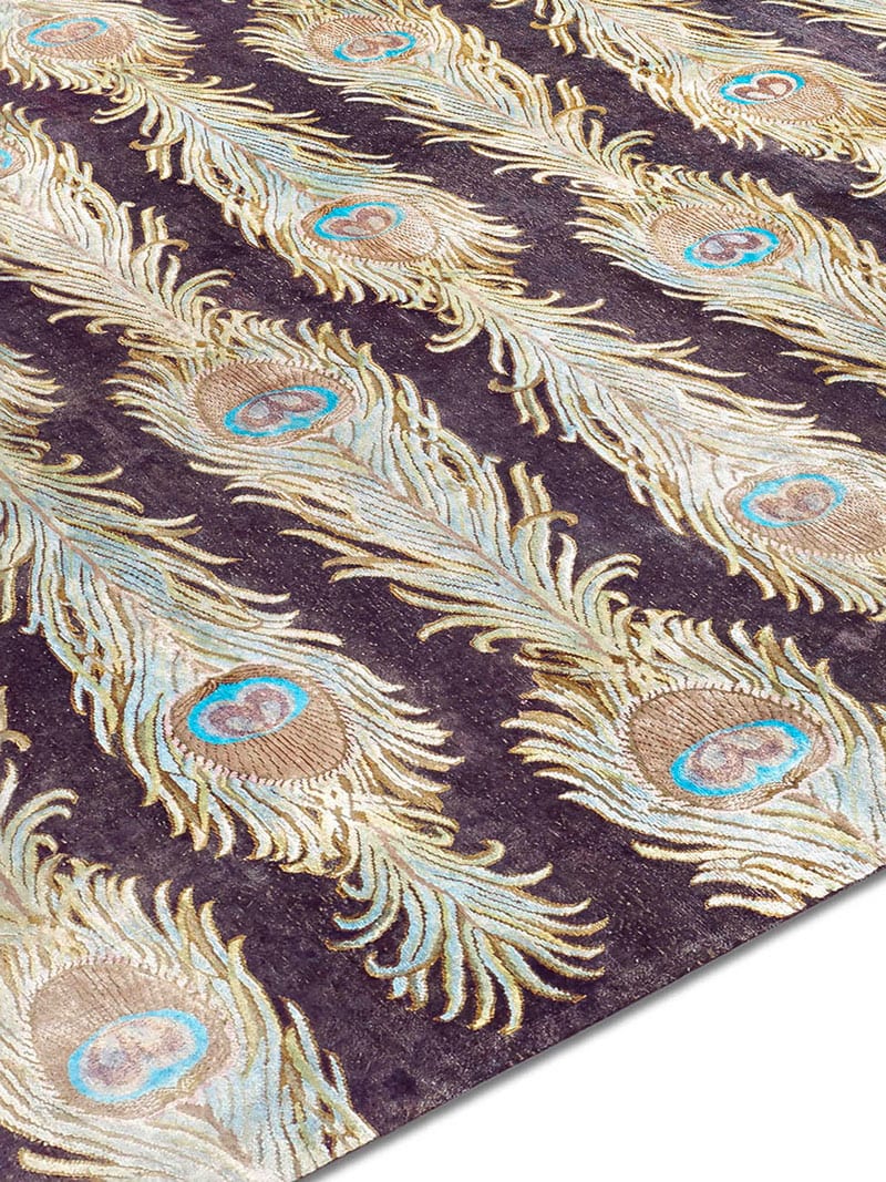 Feathers Lane Luxury Silk / Wool Rug ☞ Size: 170 x 240 cm