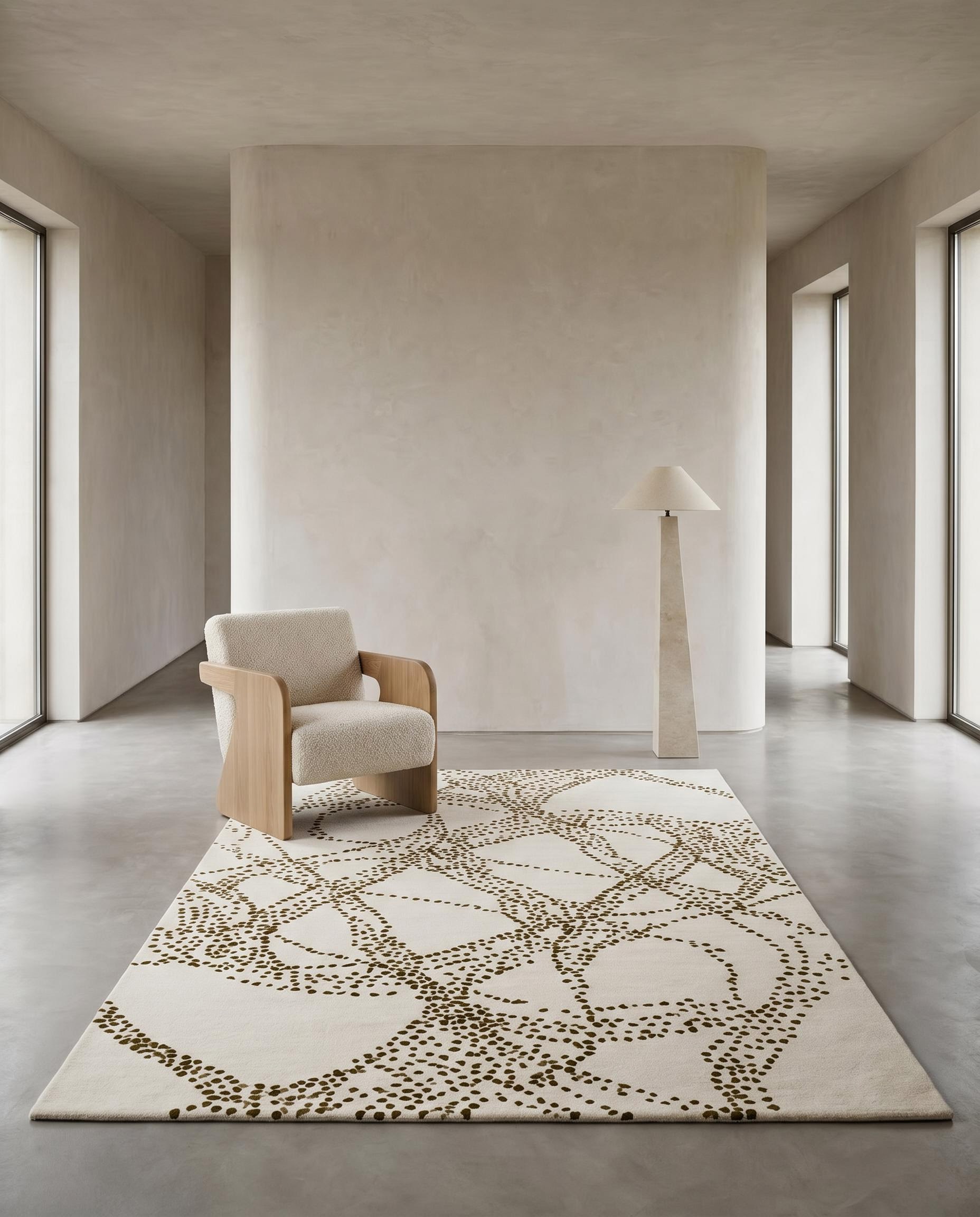 Rope Lattice Sand Artisan Rug