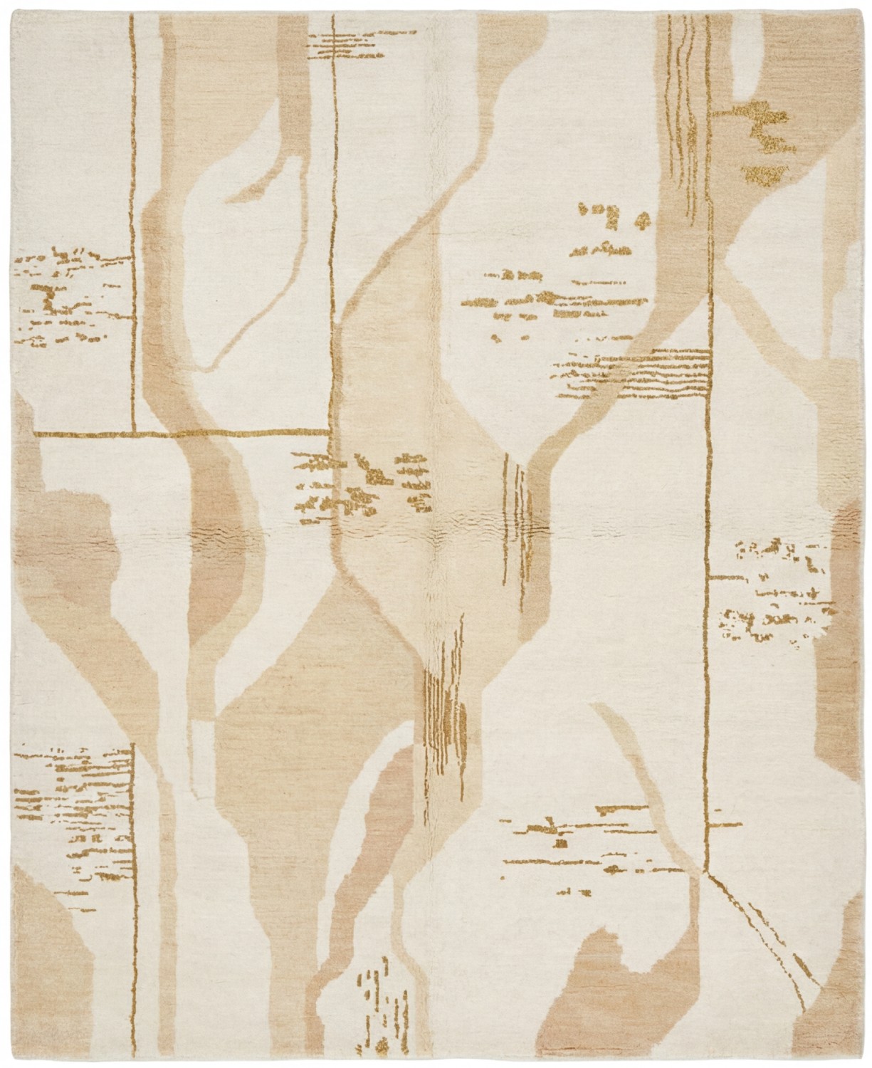 Ivory Veins Handwoven Rug