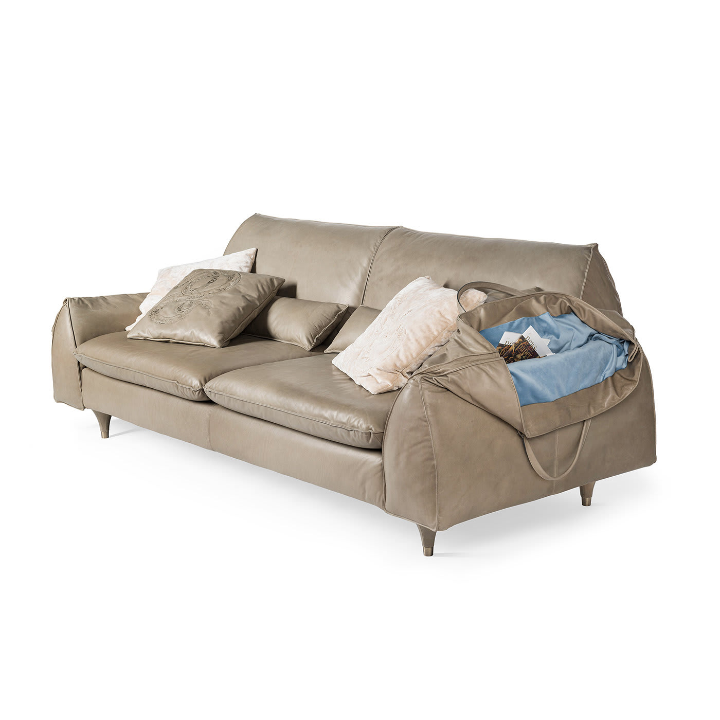 Eve Bag Beige Upholstered Sofa