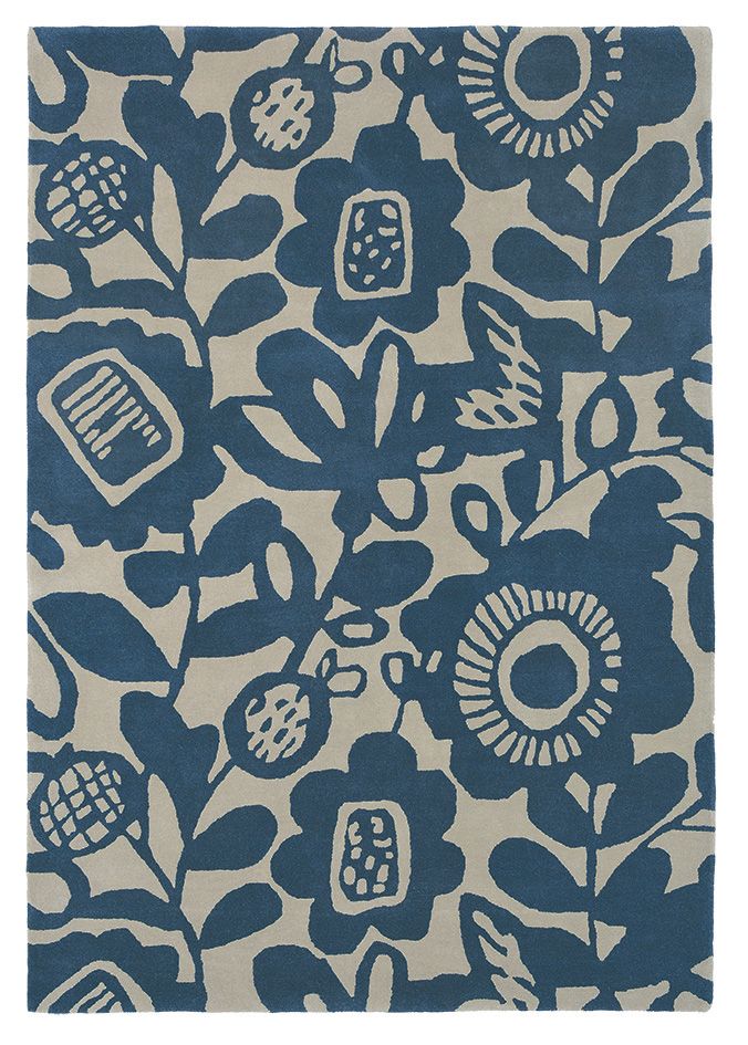 Living Kukkia Ink Handwoven NZ Wool Rug | Size: 120 x 180 cm