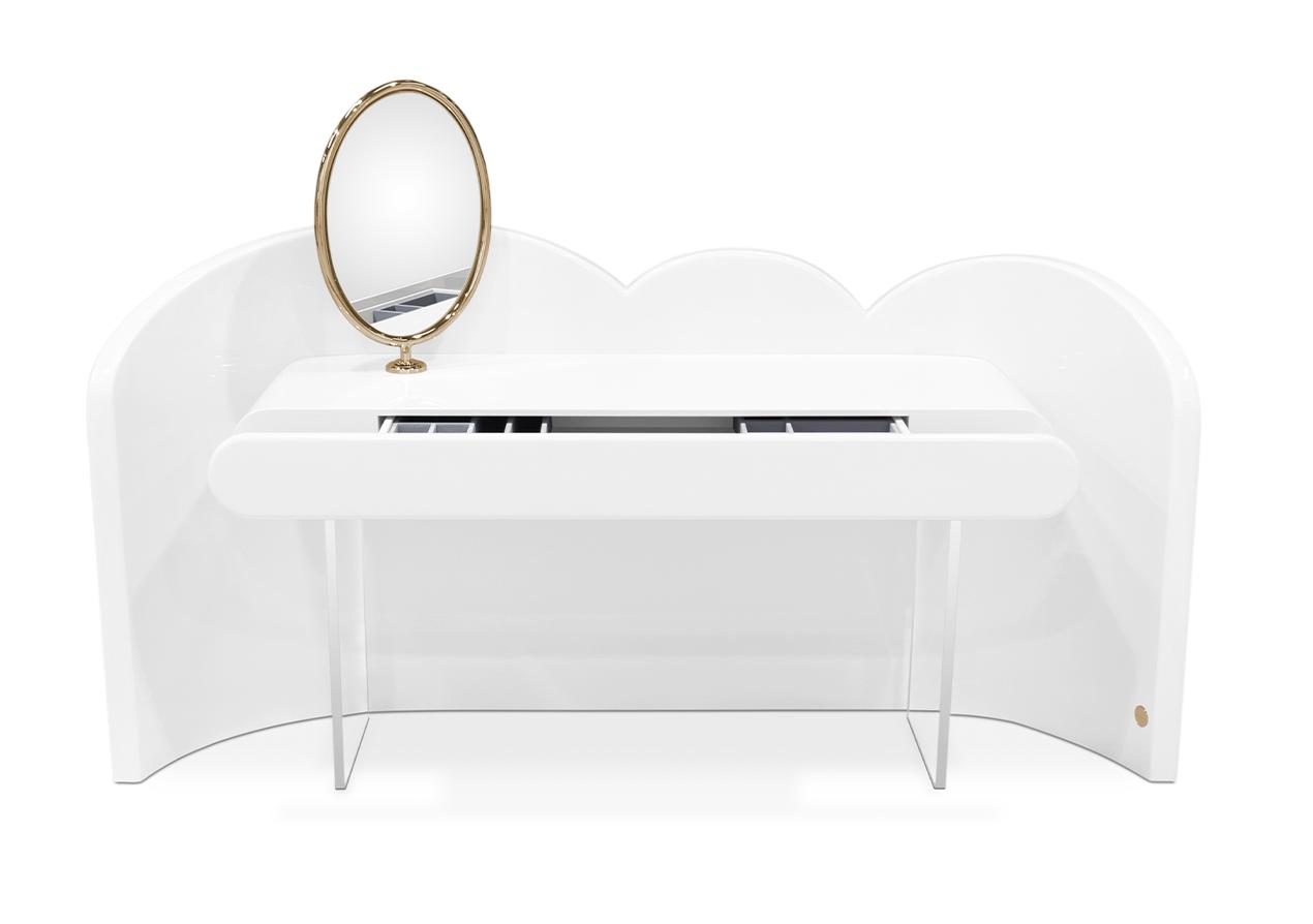Nimbus White Vanity Console