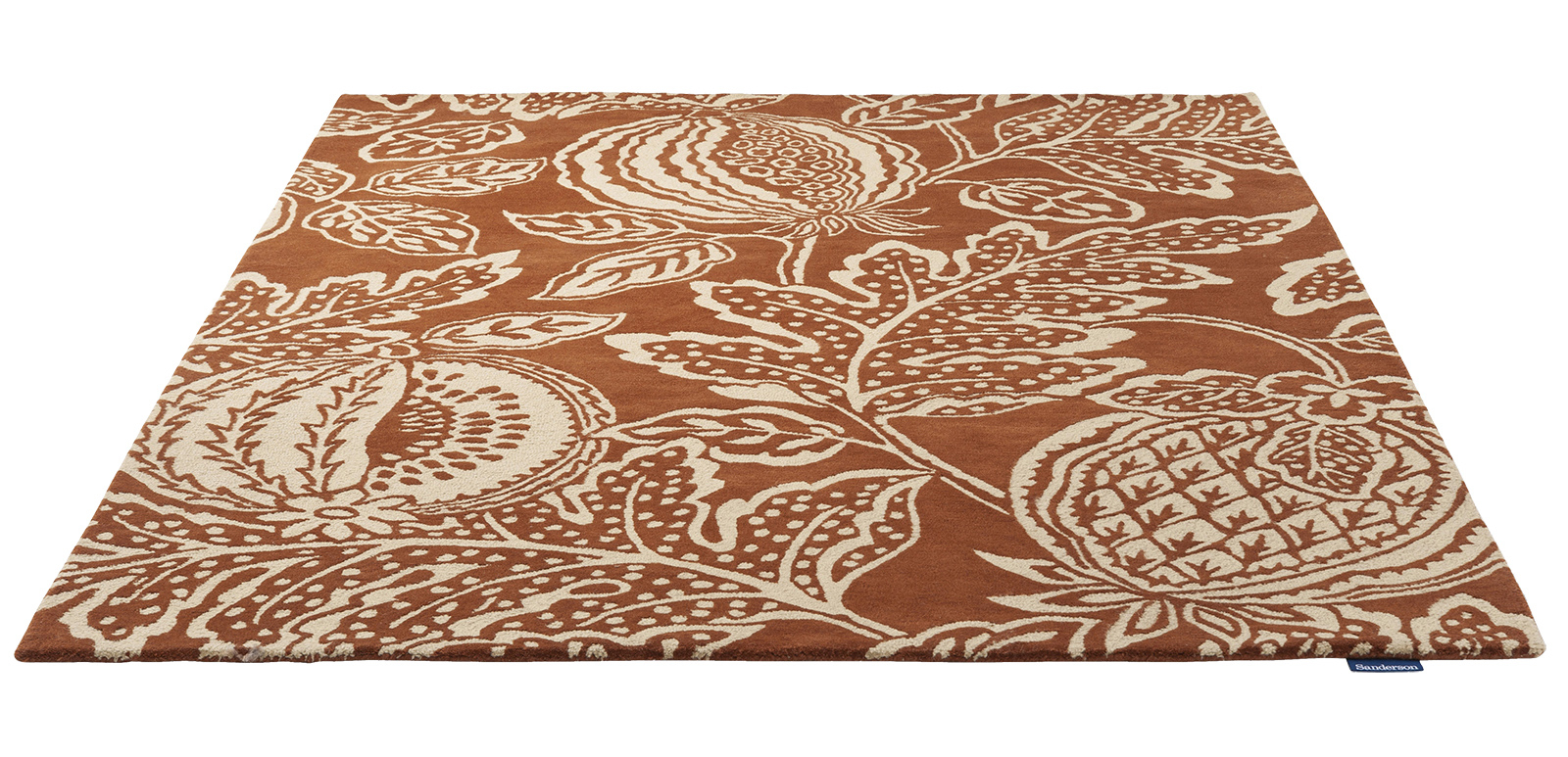 Orange Wool Handwoven Rug