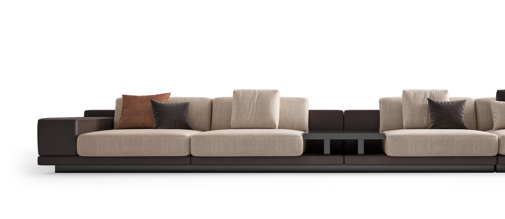 Contemporary Chic Italian Leather Sofa